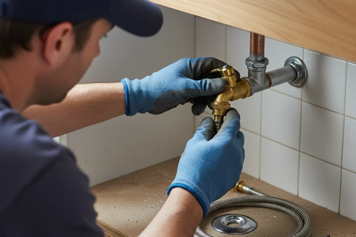 Shutoff valve and fitting work during Emergency Plumbing in Destrehan